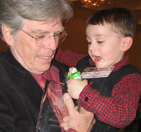 Sam Aylesworth with his grandpa, Jim Aylesworth
